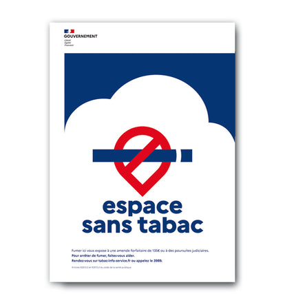 Affiche Pictogramme officiel Espace sans tabac-PDF