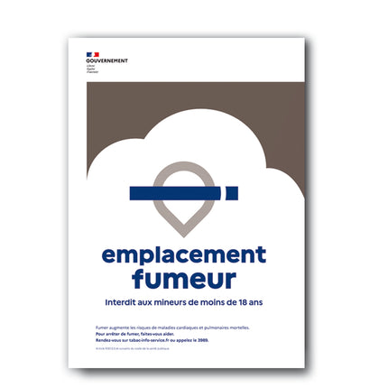 Affiche Pictogramme officiel Emplacement fumeur -PDF