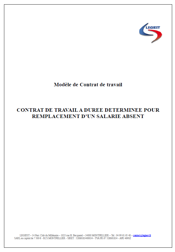 CDD remplacement salarié absent