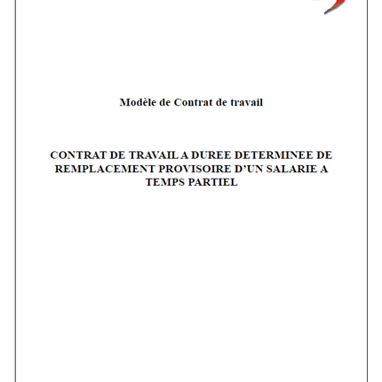 CDD remplacement temps partiel