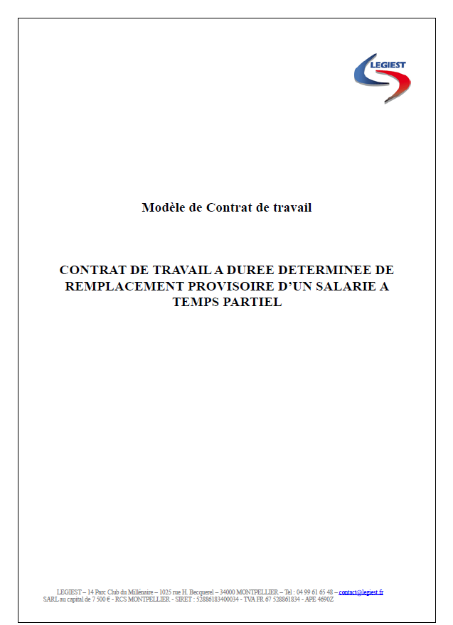 CDD remplacement temps partiel