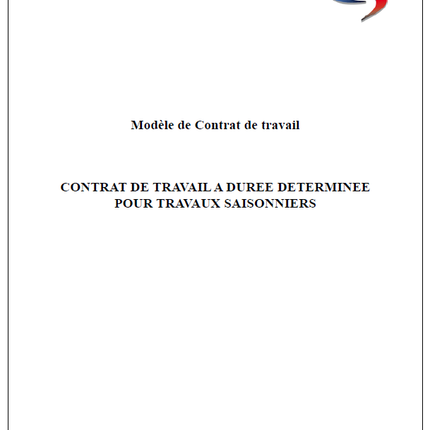 CDD saisonnier