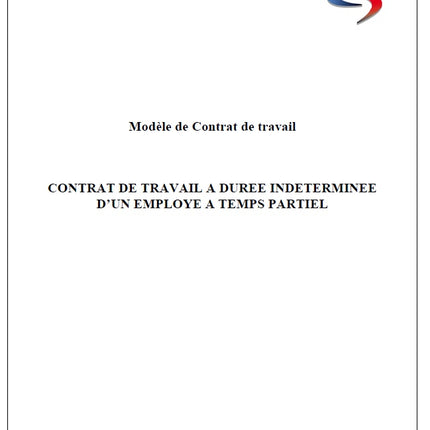 Modèle CDI à temps partiel
