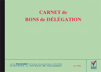 Carnet de bons de délégation