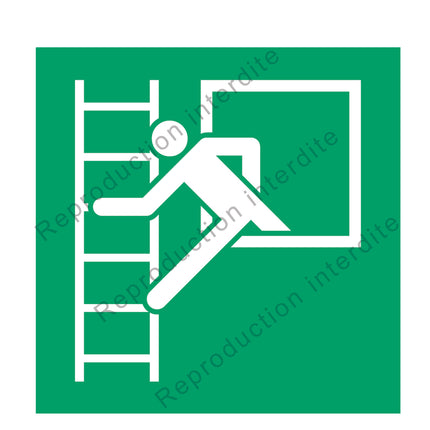 Fenêtre de secours avec échelle de secours