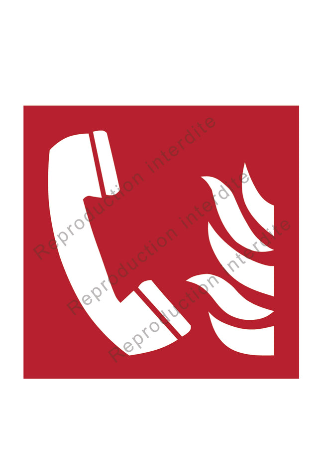 Téléphone à utiliser en cas d'incendie