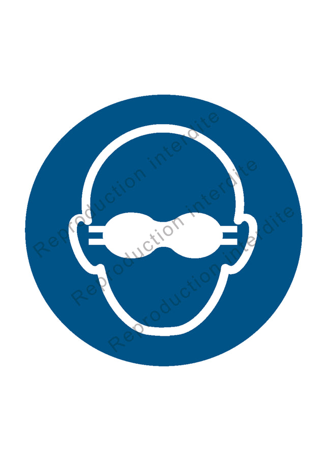 Lunettes de protection opaques obligatoires