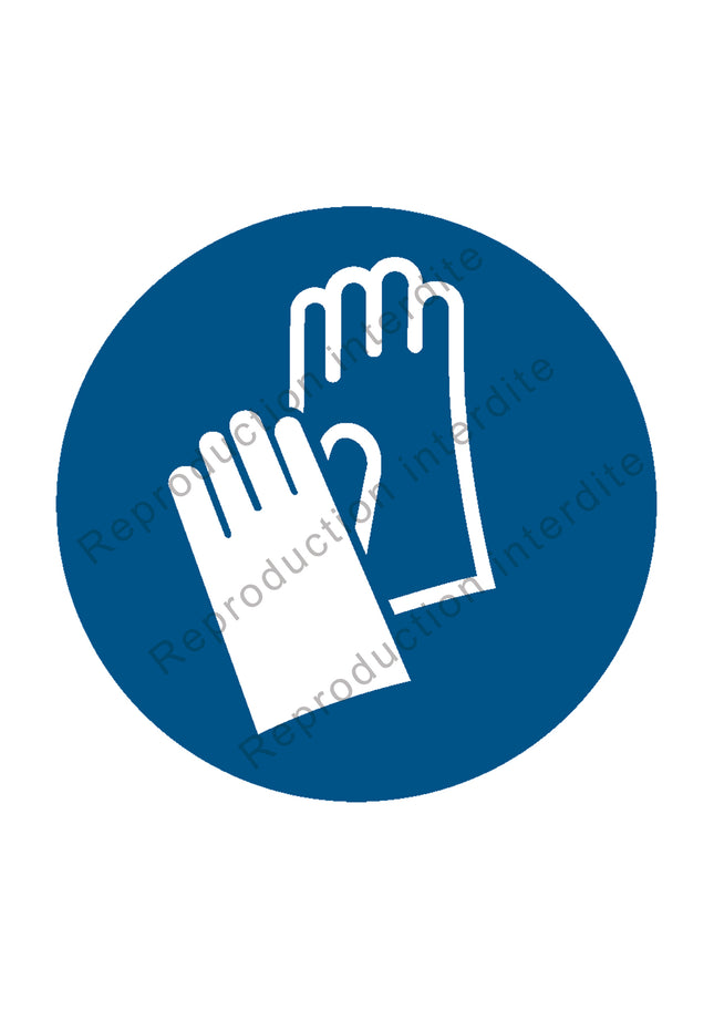 Gants de protection obligatoires