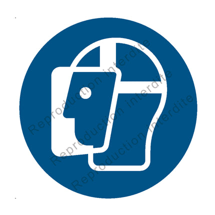 Visière de protection obligatoire