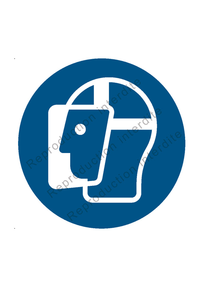 Visière de protection obligatoire