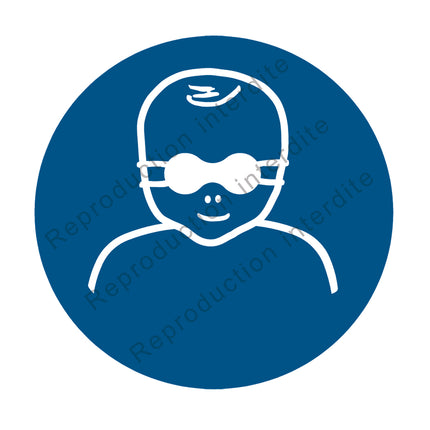 Protection opaque des yeux obligatoire pour les enfants en bas âge