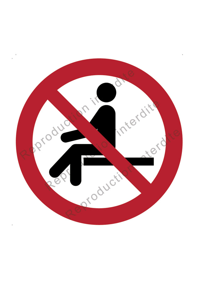 Interdiction de s'asseoir