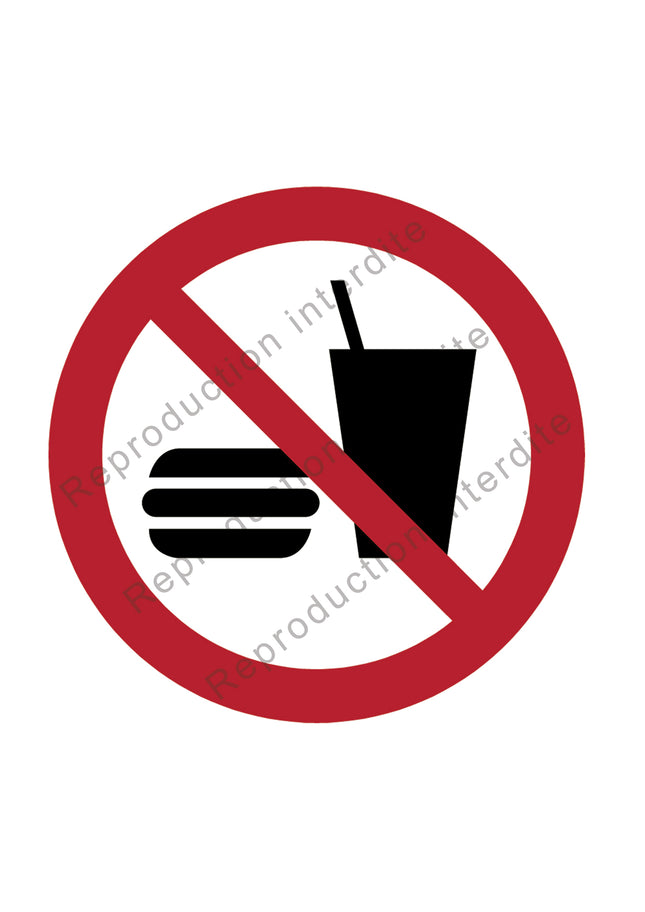 Interdiction de manger ou de boire