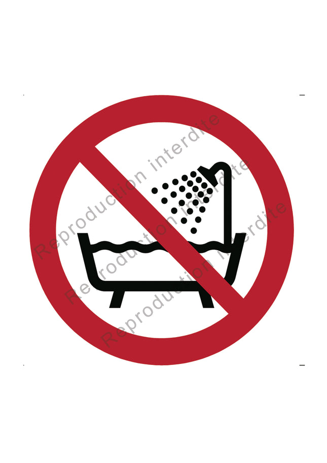 Ne pas utiliser ce dispositif dans une baignoire, une douche ou un réservoir rempli d'eau