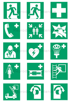 Plaque picto issue de secours