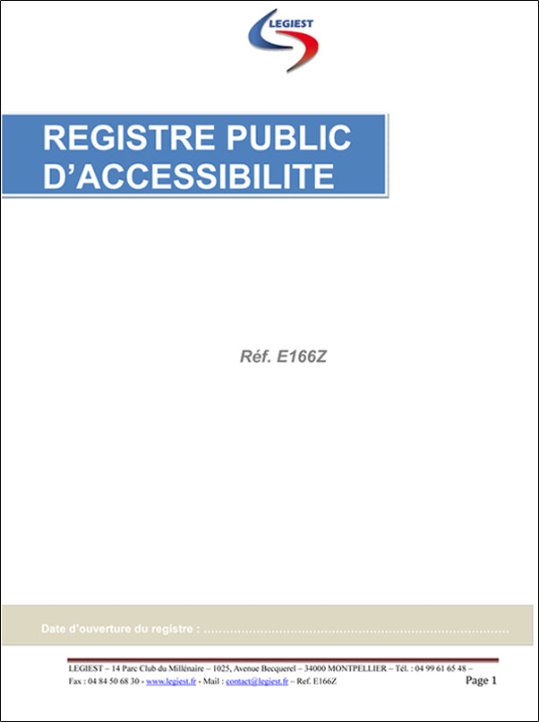 Registre Public d'accessibilité dans les ERP
