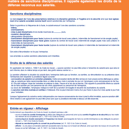 Sanctions et droit de la défense des salariés