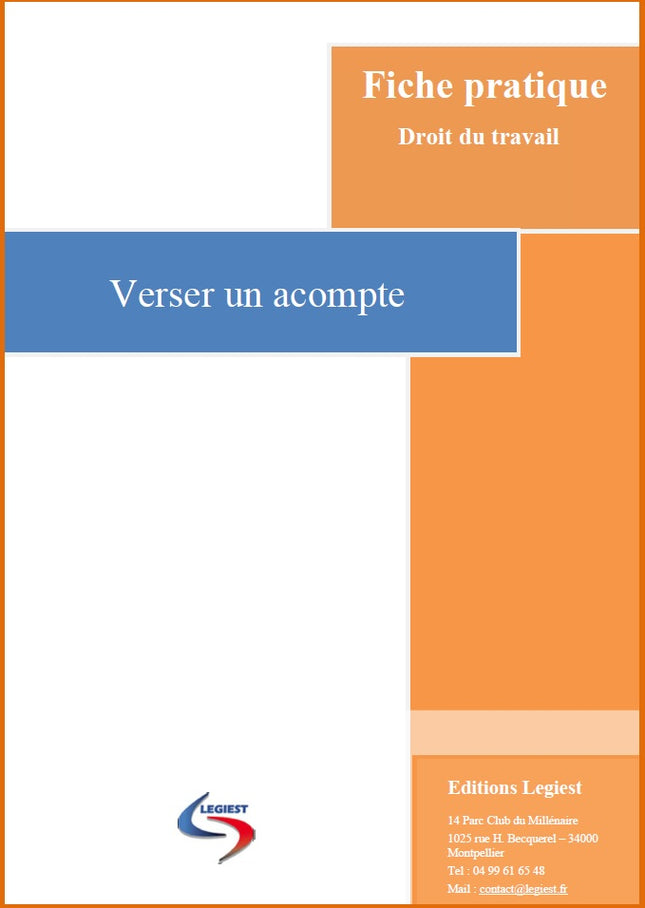 Verser un acompte