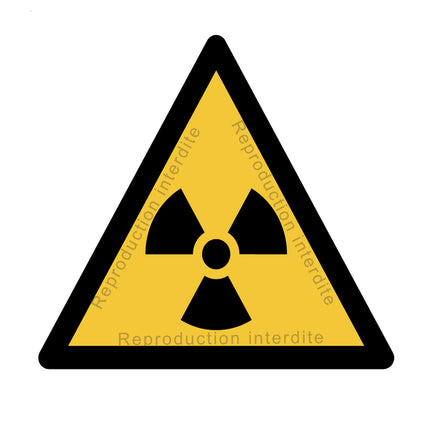 Danger Matières radioactives ou radiations ionisantes