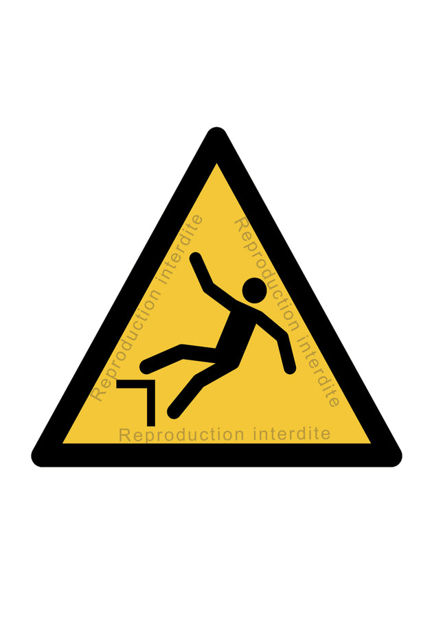 Danger Chute avec dénivellation