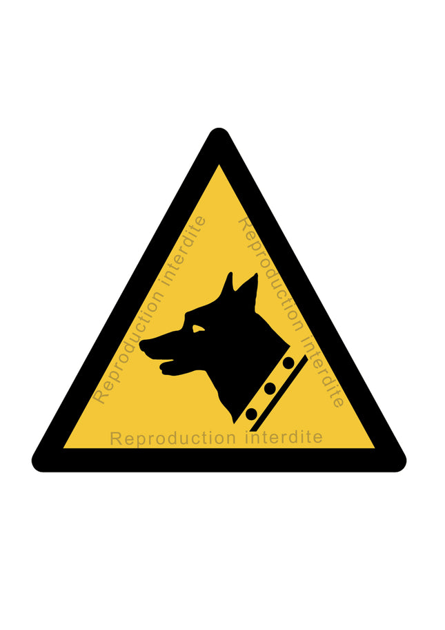 Picto danger chien de garde