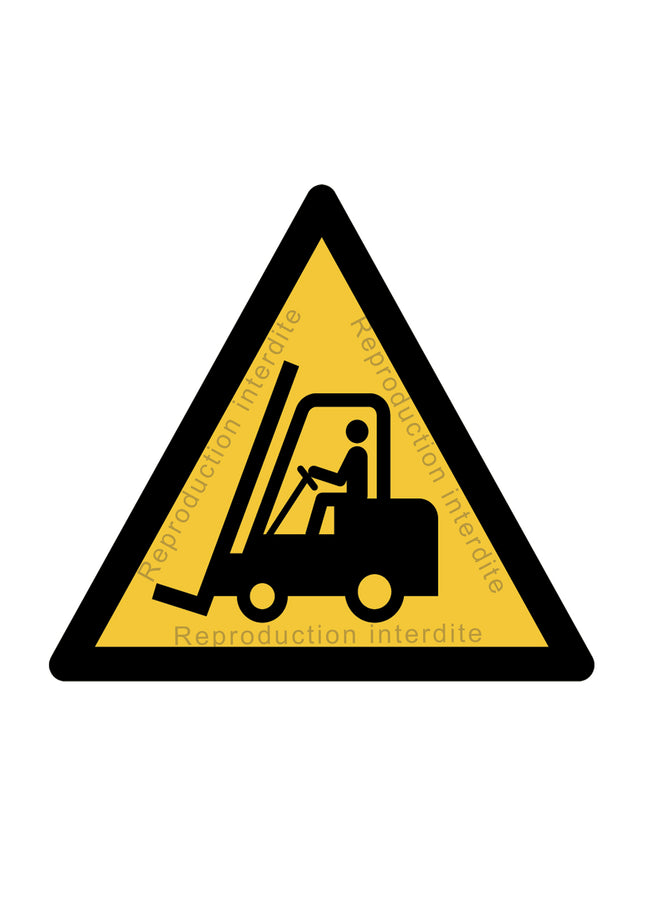 Danger chariots élévateurs à fourche et autres véhicules industriels