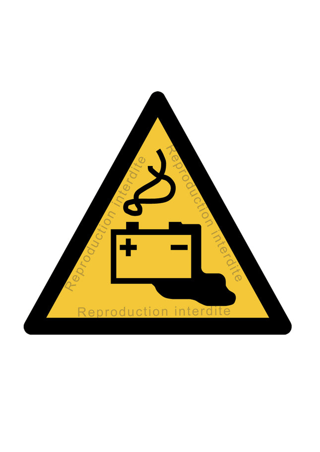 Danger charge de la batterie en cours